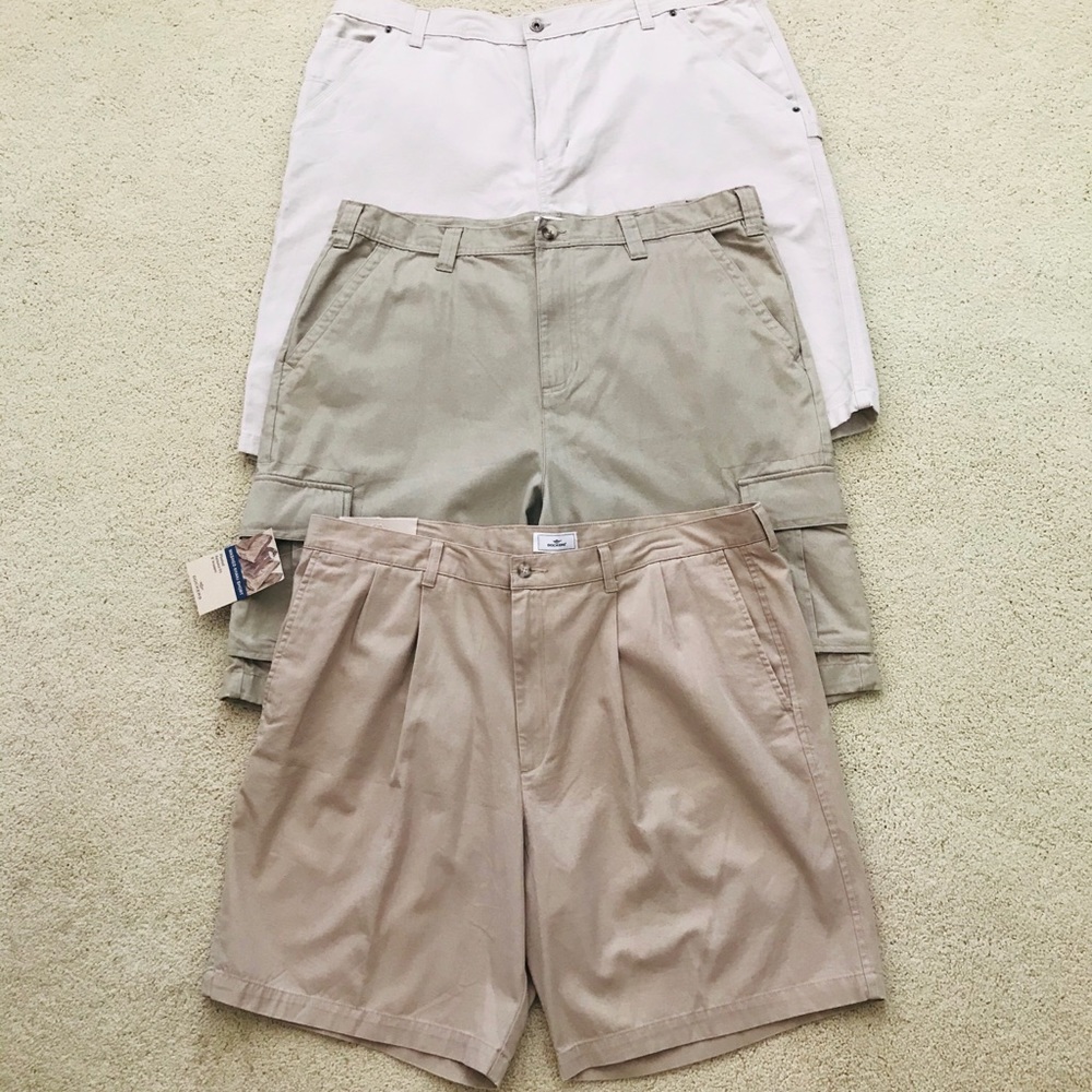 Three pairs of Men Khaki shorts, size 42